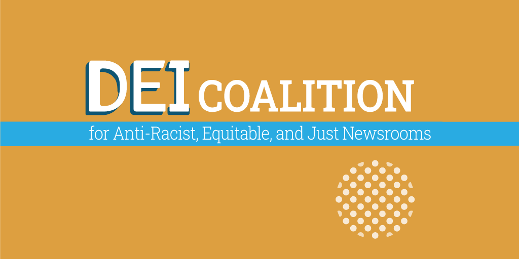 Logo for the DEI Coalition for Anti-Racist, Equitable, and Just Newsrooms.